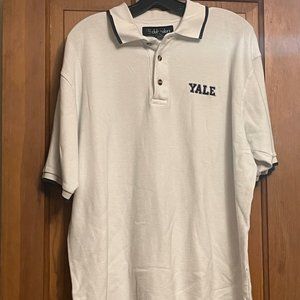 Club Colors XL Yale Embroidered White Polo Shirt - Excellent Condition!